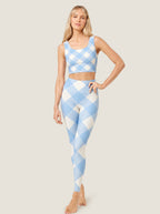 Soft Blue Argyle Bralette Set