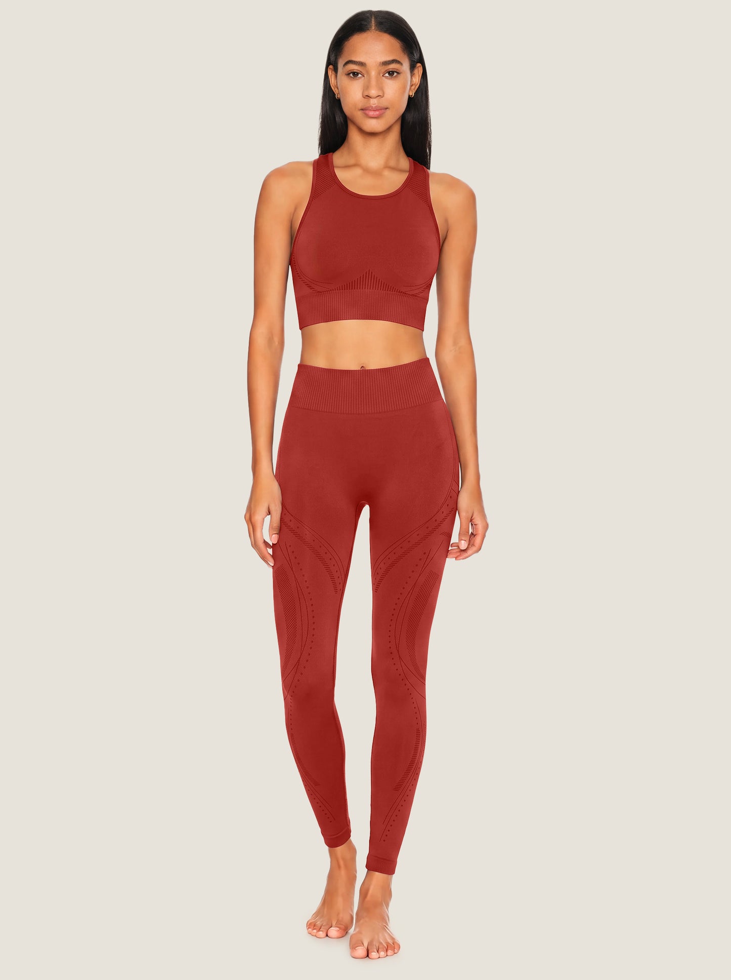Leggings a Maglia Senza Cuciture Lavaggio Minerale Serie Serenity
