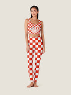 Retro Checkerboard Cat Bralette Set