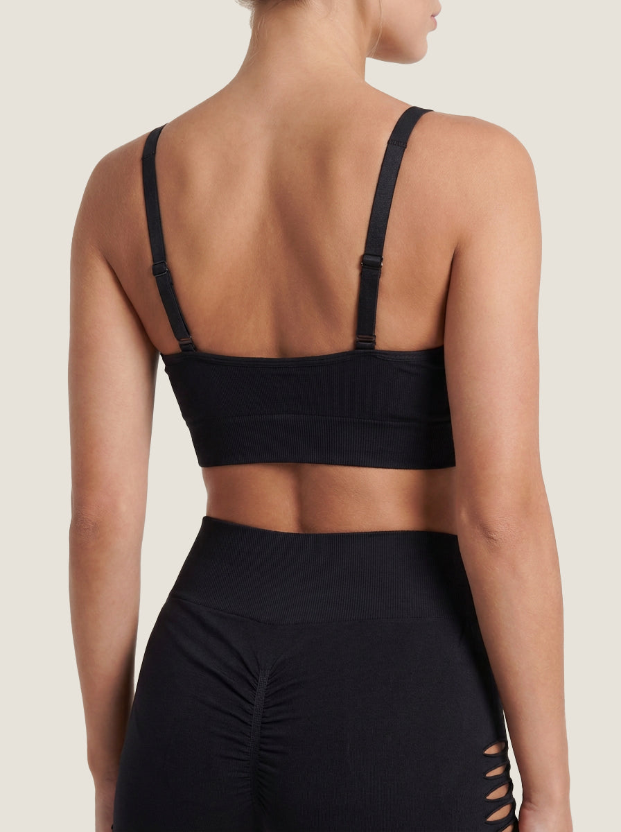 Ruched-Center Seamless Bra