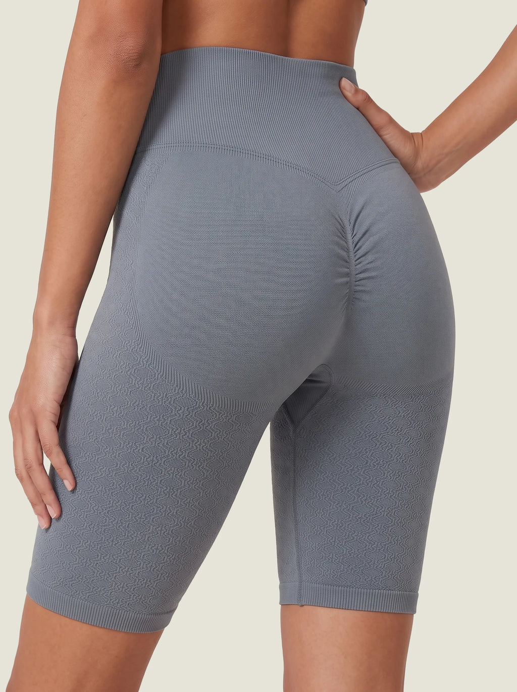 Hand-Braided High-Waist Seamless Shorts