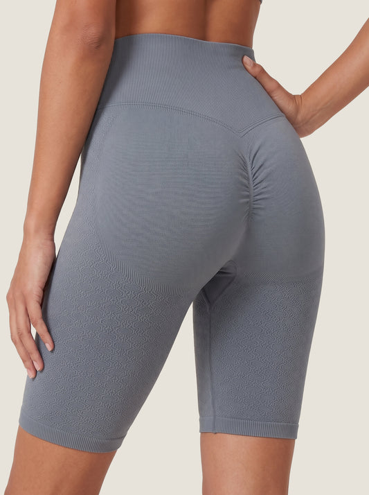 Hand-Braided High-Waist Seamless Shorts