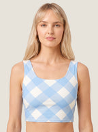 Soft Blue Argyle Bralette Set