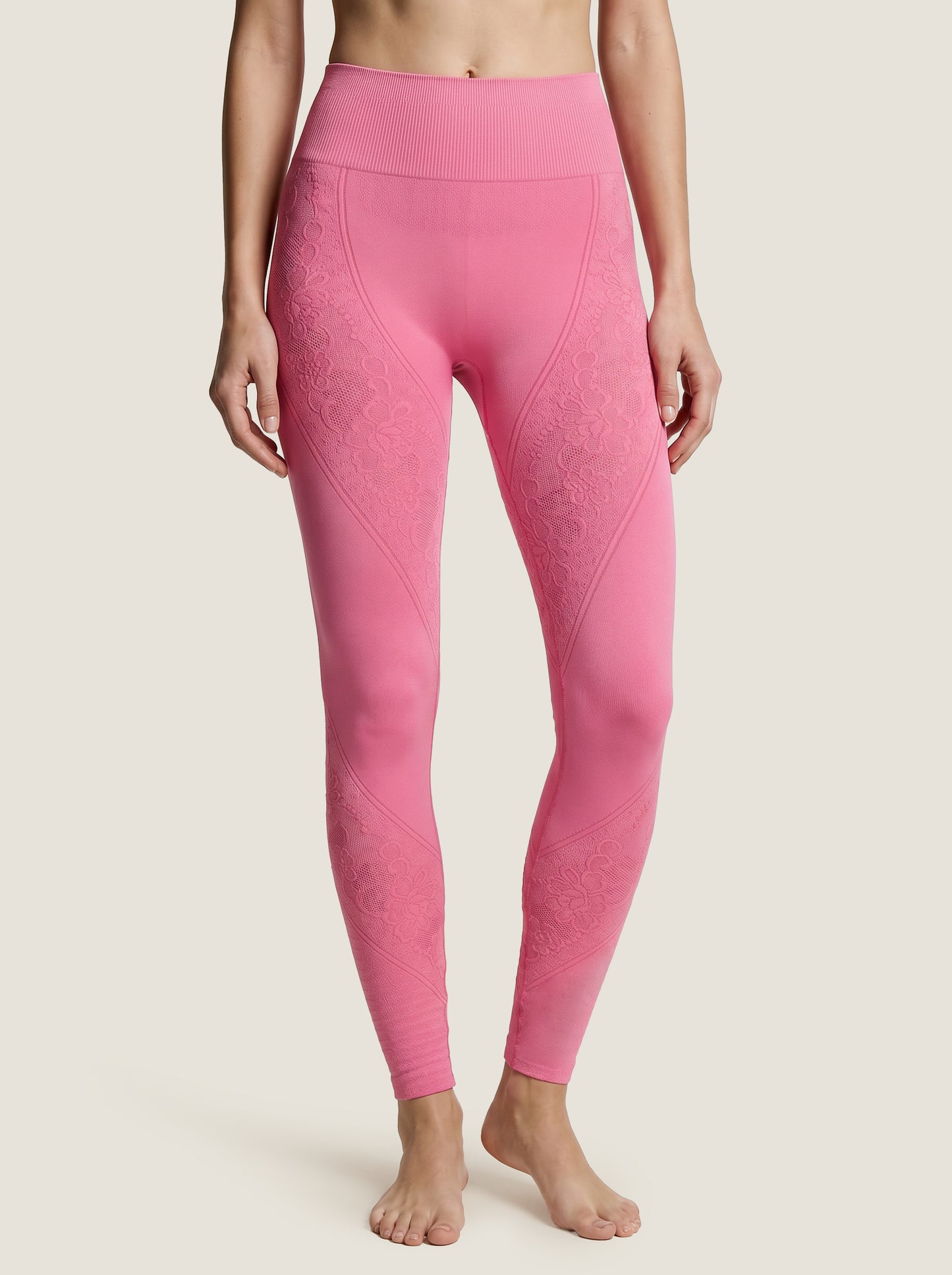 Floral Jacquard Seamless Leggings