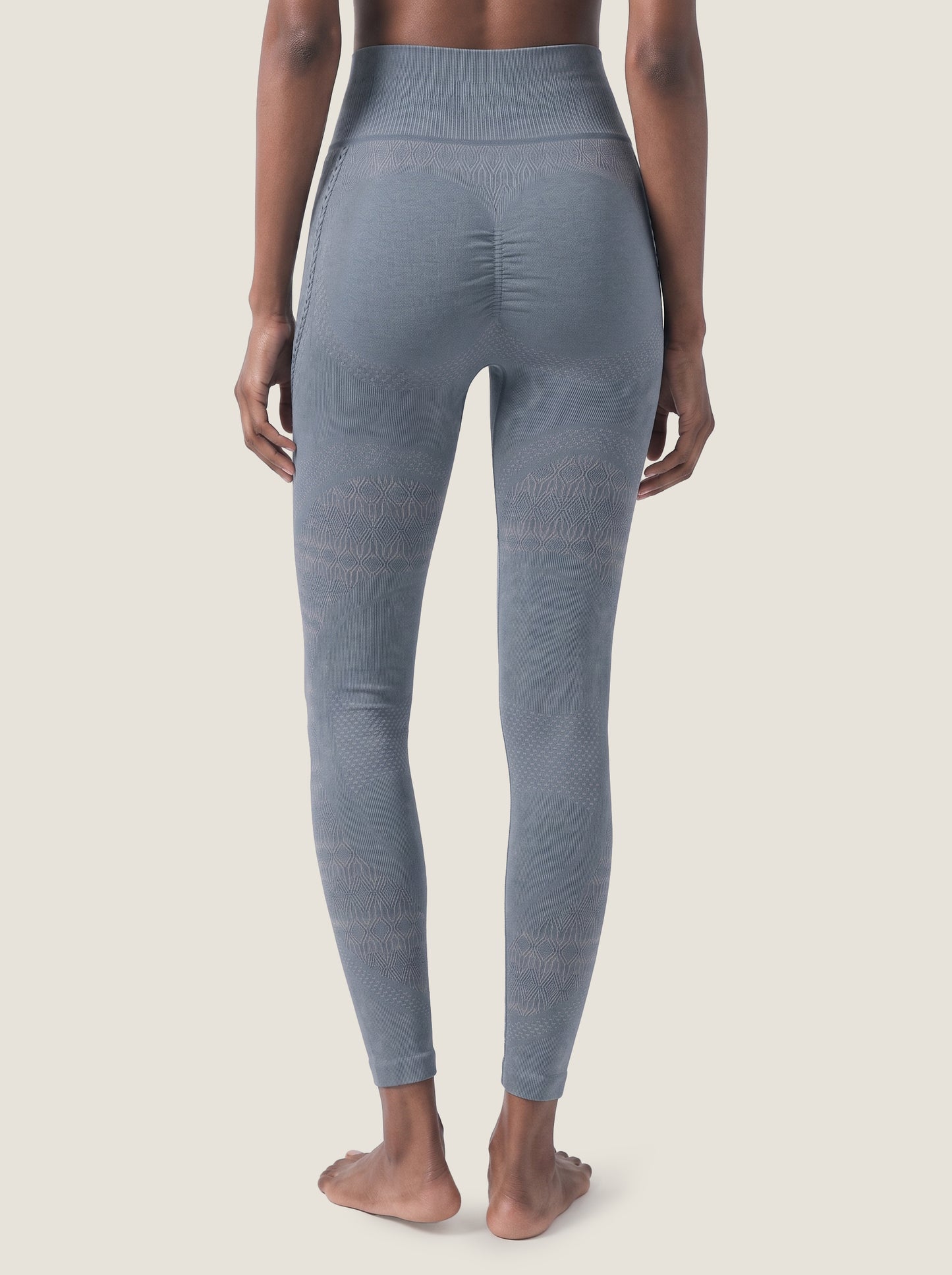Braided-Trim High-Waist Seamless Leggings