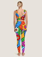 Pop Art Cat Garden Bralette Set