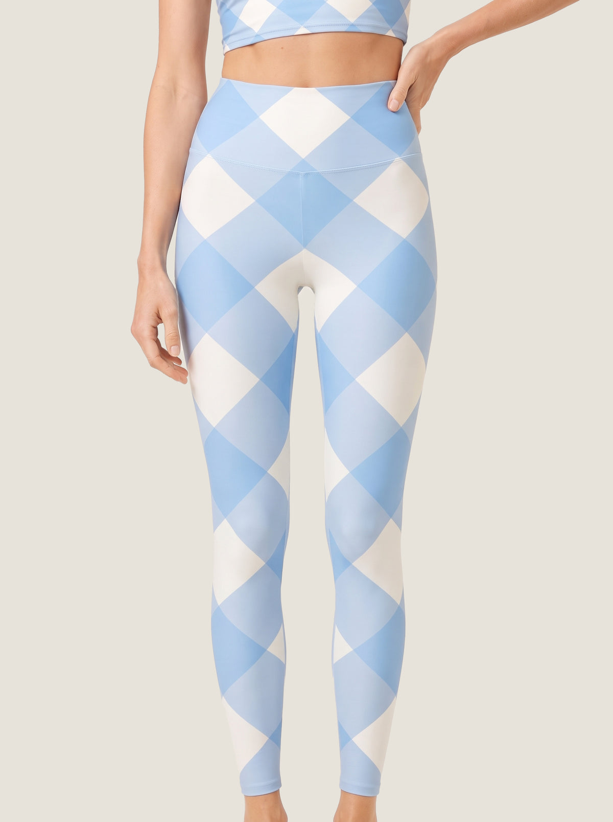 Soft Blue Argyle Bralette Set