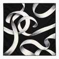 Ivory Rhythm 100% Mulberry Silk Square Scarf