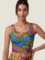 Aboriginal Dot Art Pattern Bralette Set