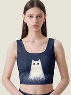 Midnight Ghost Cat Bralette Set