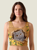 Cardboard Cat Blossom Bralette Set