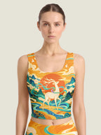 Golden Deer Landscape Bralette Set