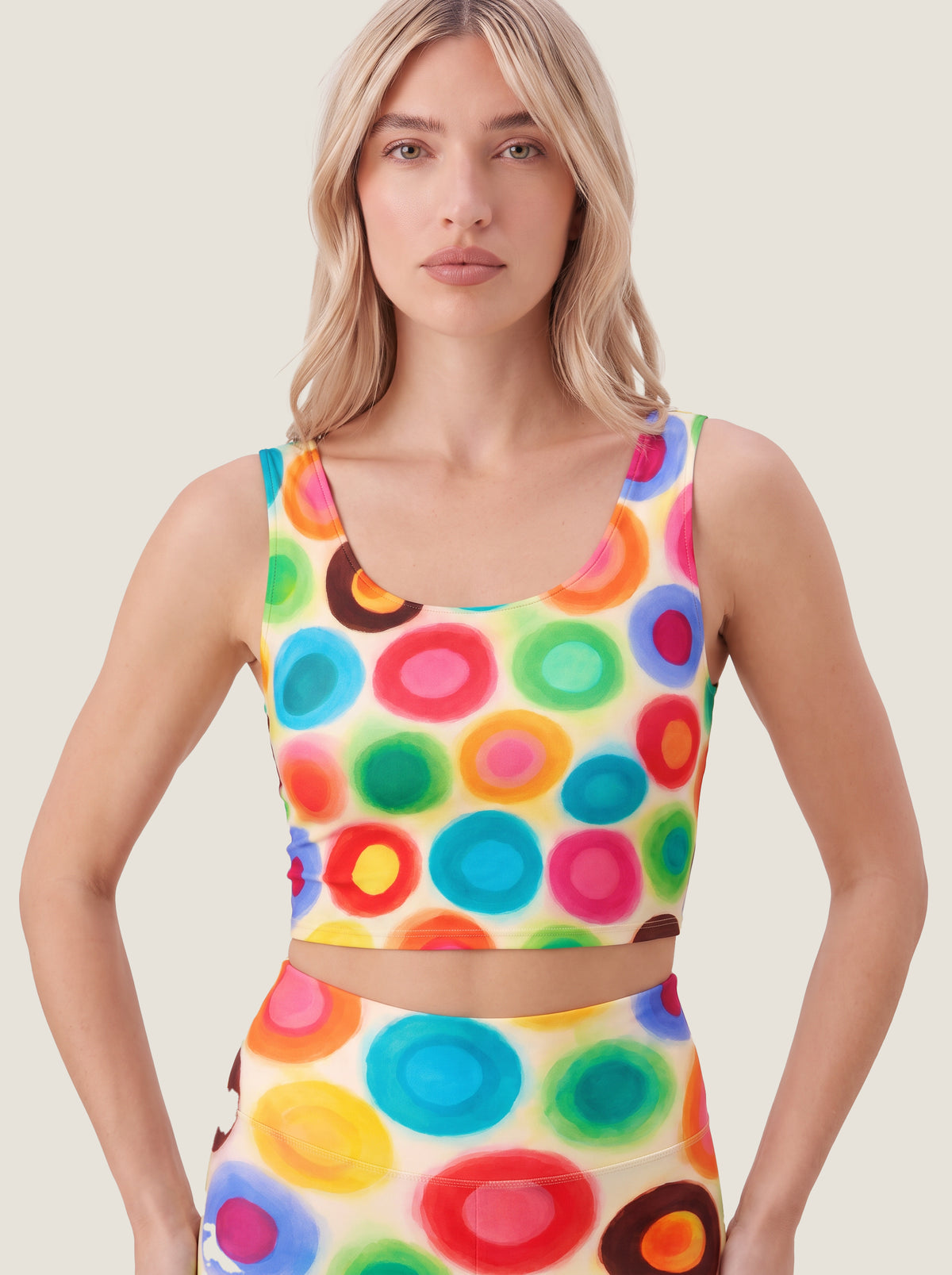 Watercolor Rainbow Circle Bralette Set