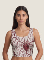 Crimson Heart Branch Crop Top Set