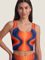 Cosmic Ember Flow Crop Top Set