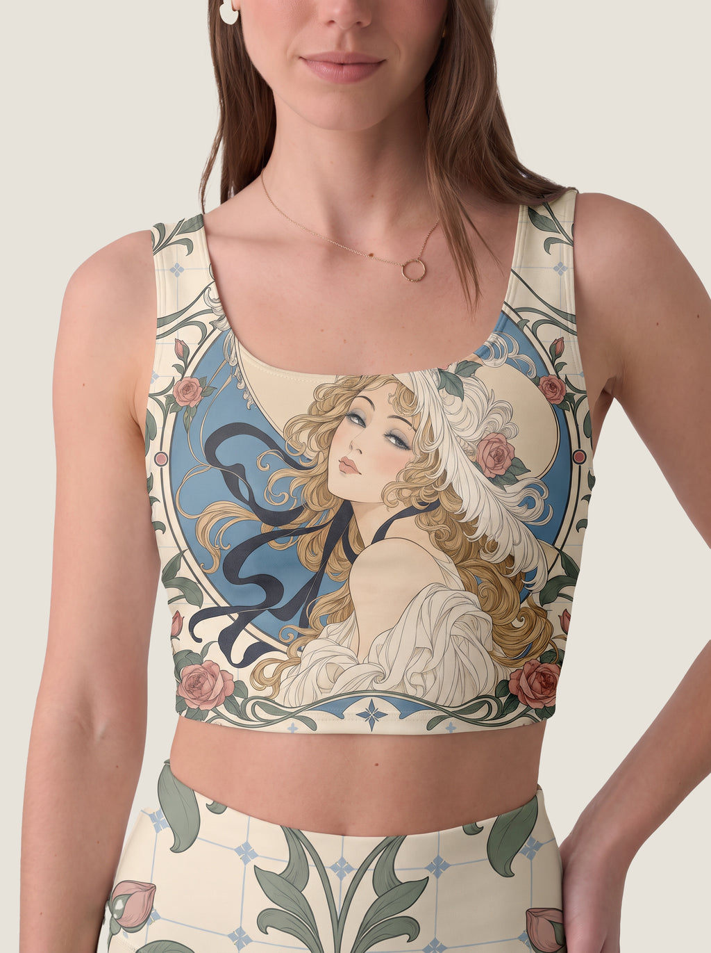 Art Nouveau Muse Crop Top Set