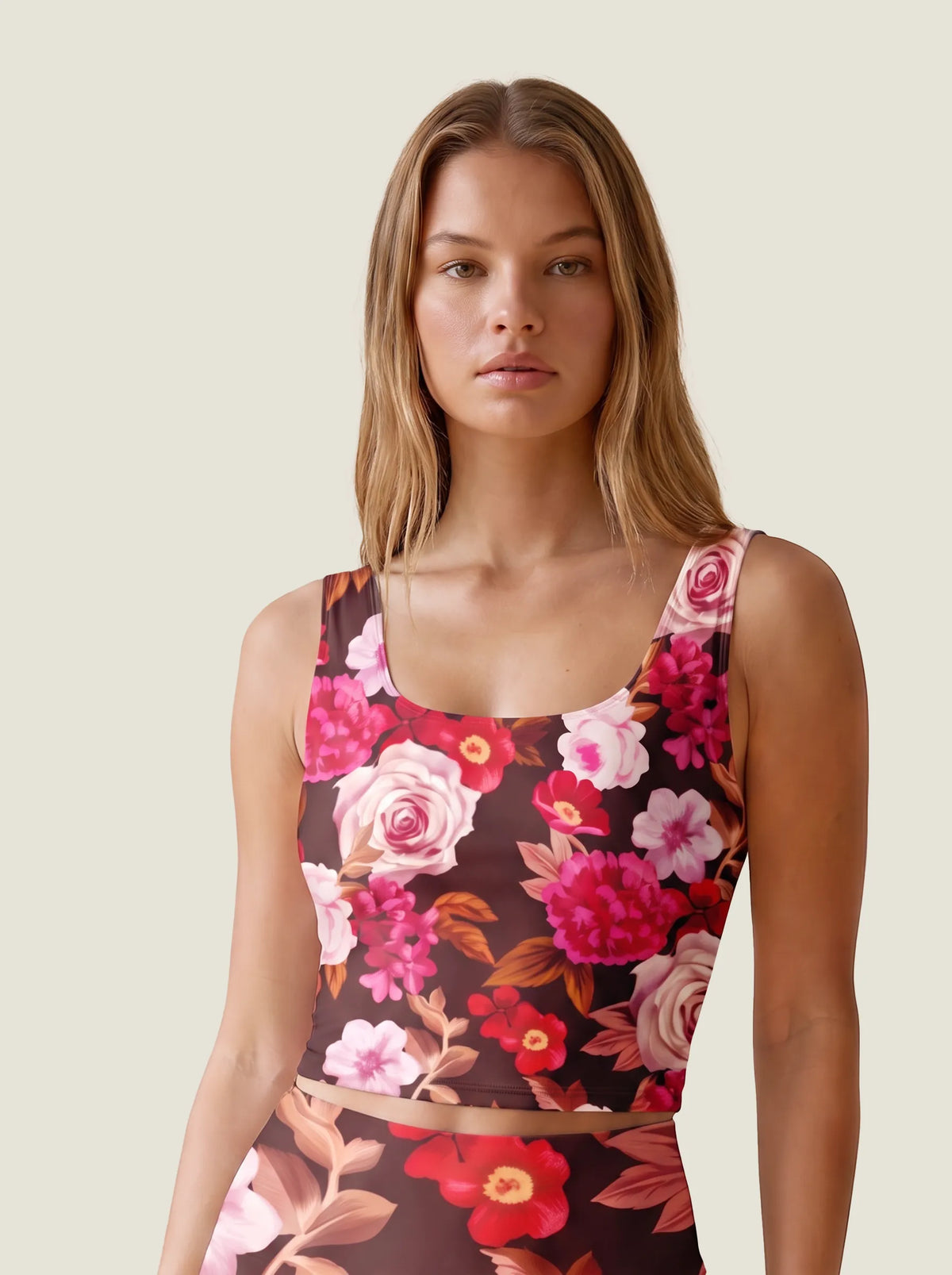 Vintage Rose Floral Bralette Set