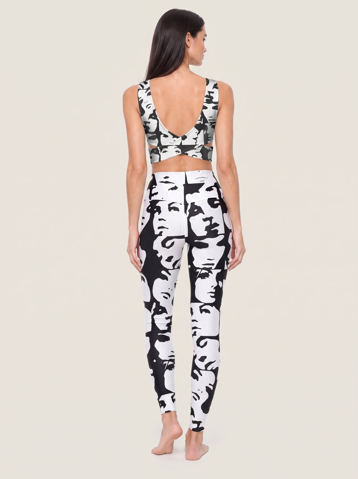 Monochrome Muse Collage Sports Bra Set