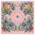 Pastel Garden 100% Mulberry Silk Square Scarf