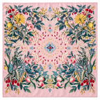 Pastel Garden 100% Mulberry Silk Square Scarf