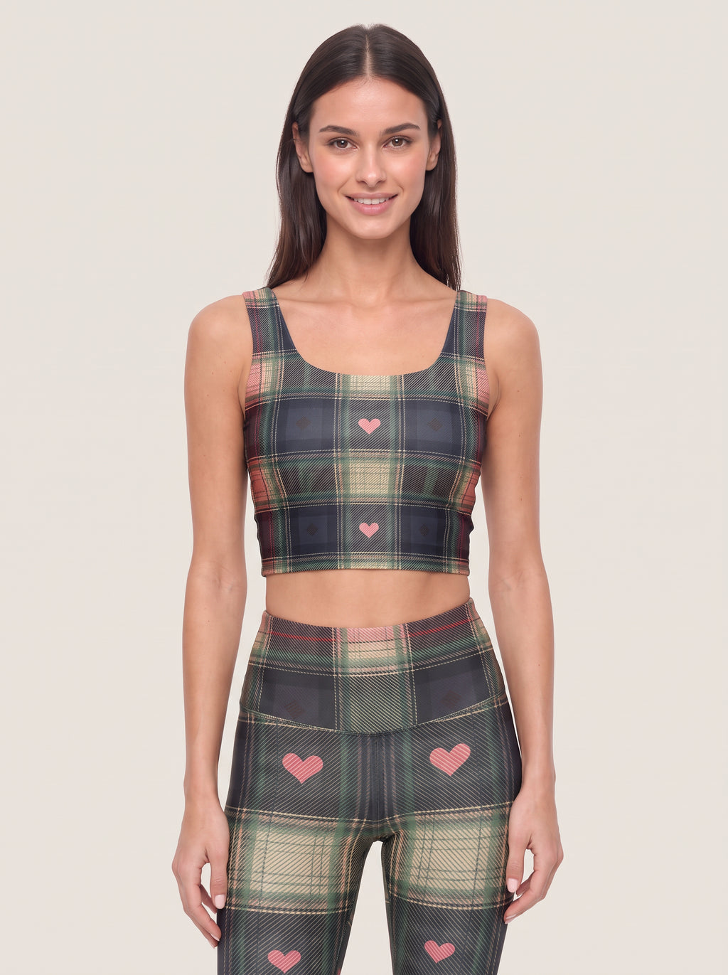 Tartan Sweetheart Sports Bra Set