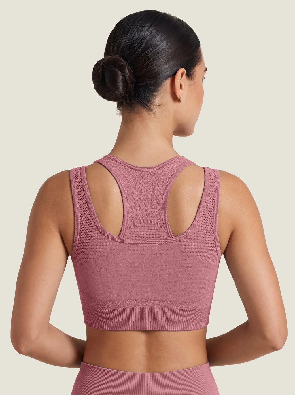 Braided Cut-Out Racerback Seamless Bra