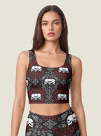 Gothic Skull Damask Sports Bra Set