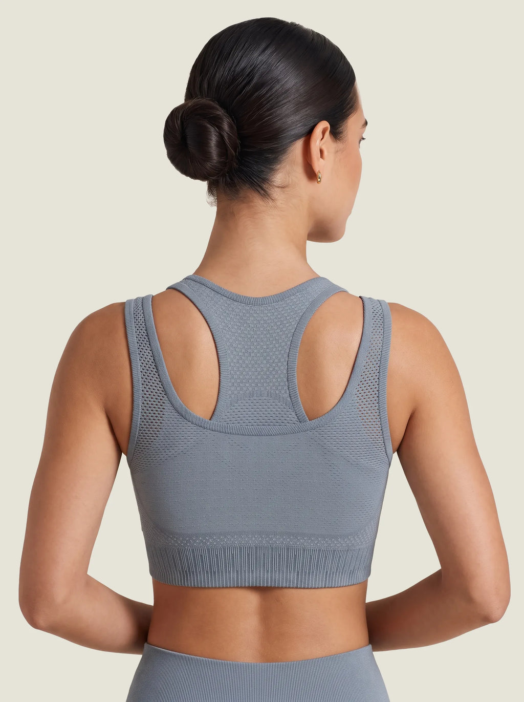 Braided Cut-Out Racerback Seamless Bra