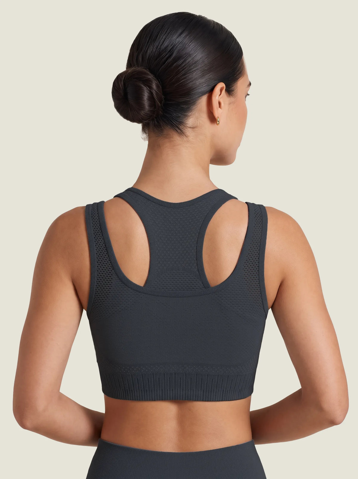 Braided Cut-Out Racerback Seamless Bra