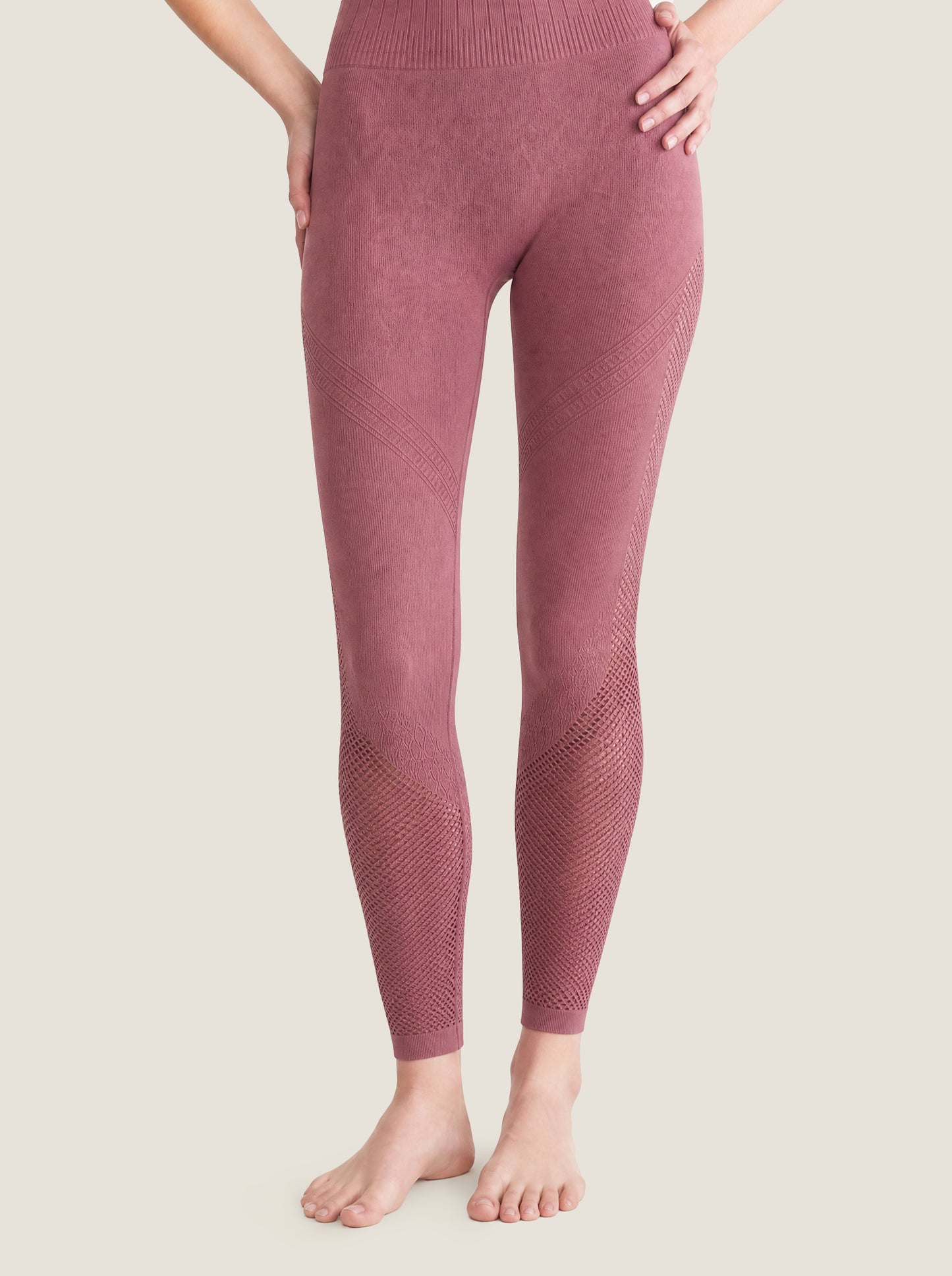 Mesh-Panel Seamless Unitard