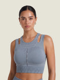 Braided Cut-Out Racerback Seamless Bra