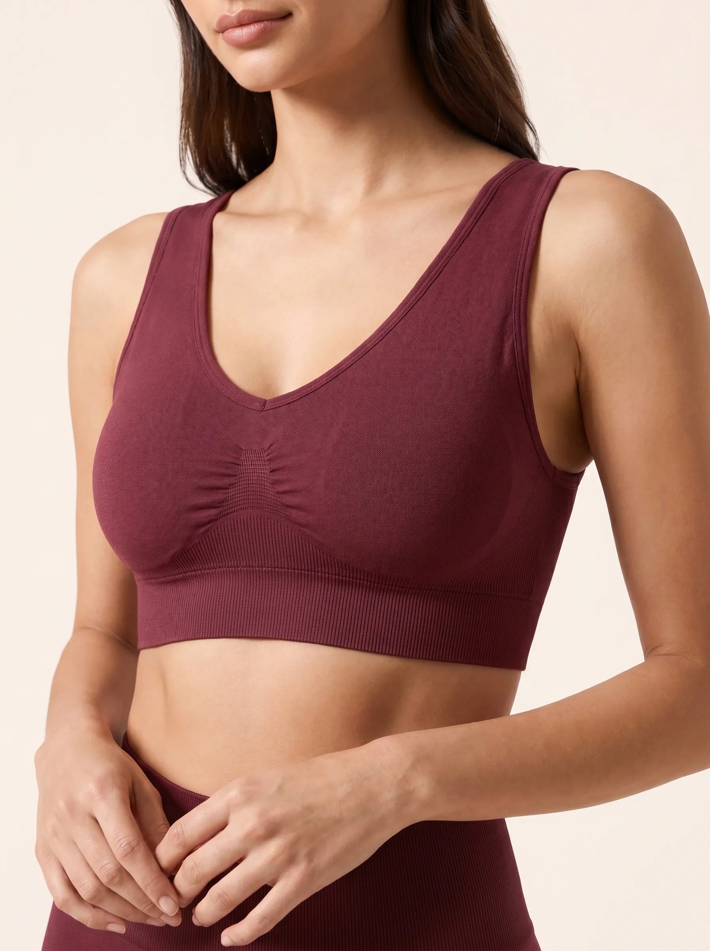 V-Neck Sculpt Seamless Bra