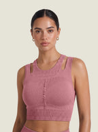 Braided Cut-Out Racerback Seamless Bra