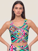 Vibrant Boho Mosaic Sports Bra Set