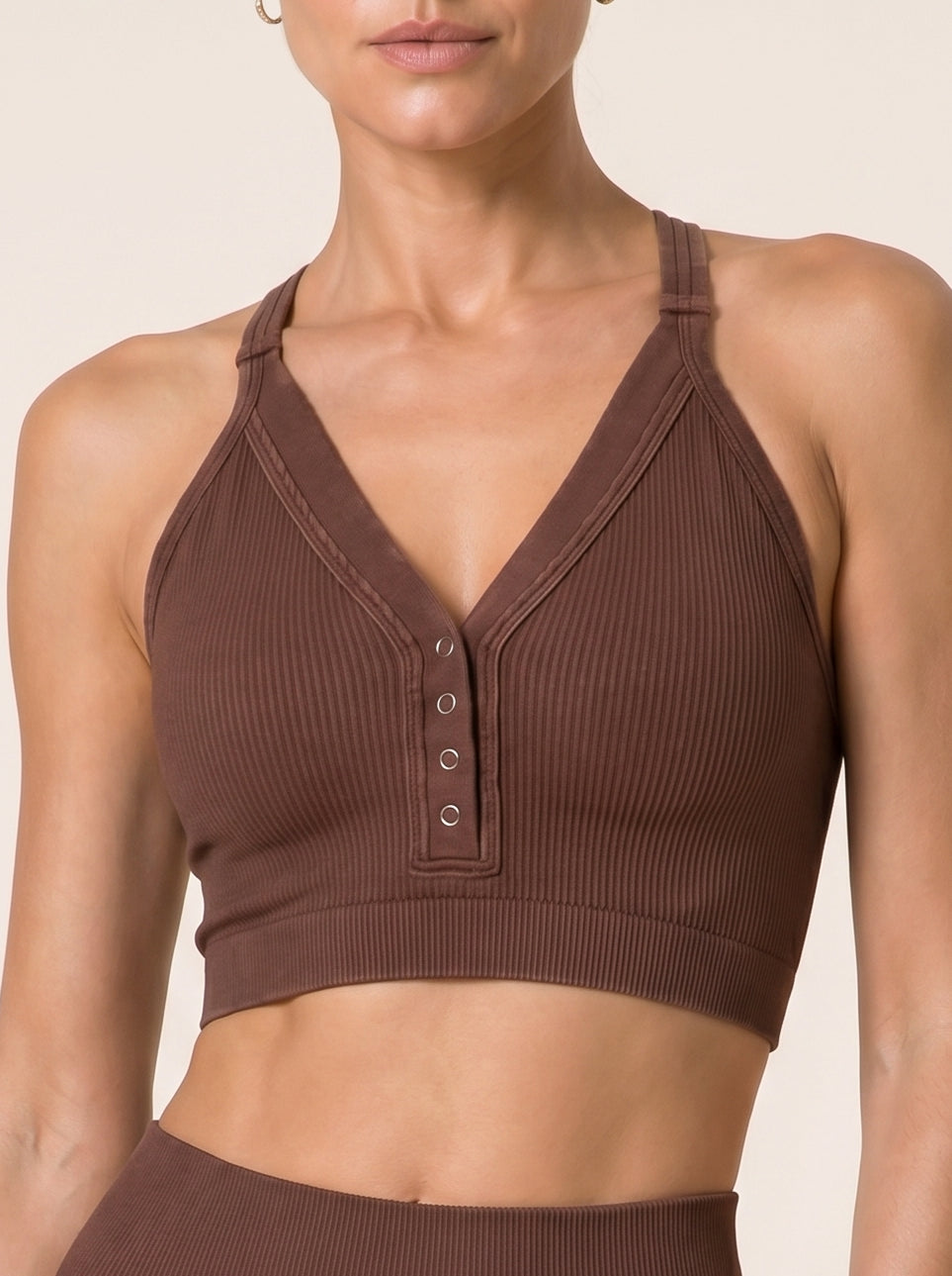 The Serenity Series: Henley Ribbed Seamless Bra