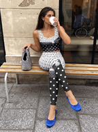 Love Bow Polka Dot Sports Bra Set