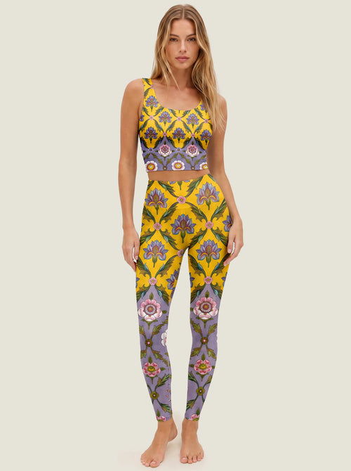 Golden Iris Tapestry High-Rise Leggings