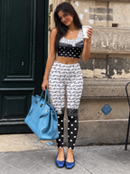 Love Bow Polka Dot Sports Bra Set