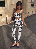 Monochrome Muse Collage Sports Bra Set