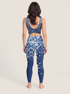 Blue Blossom Floral Sports Bra Set