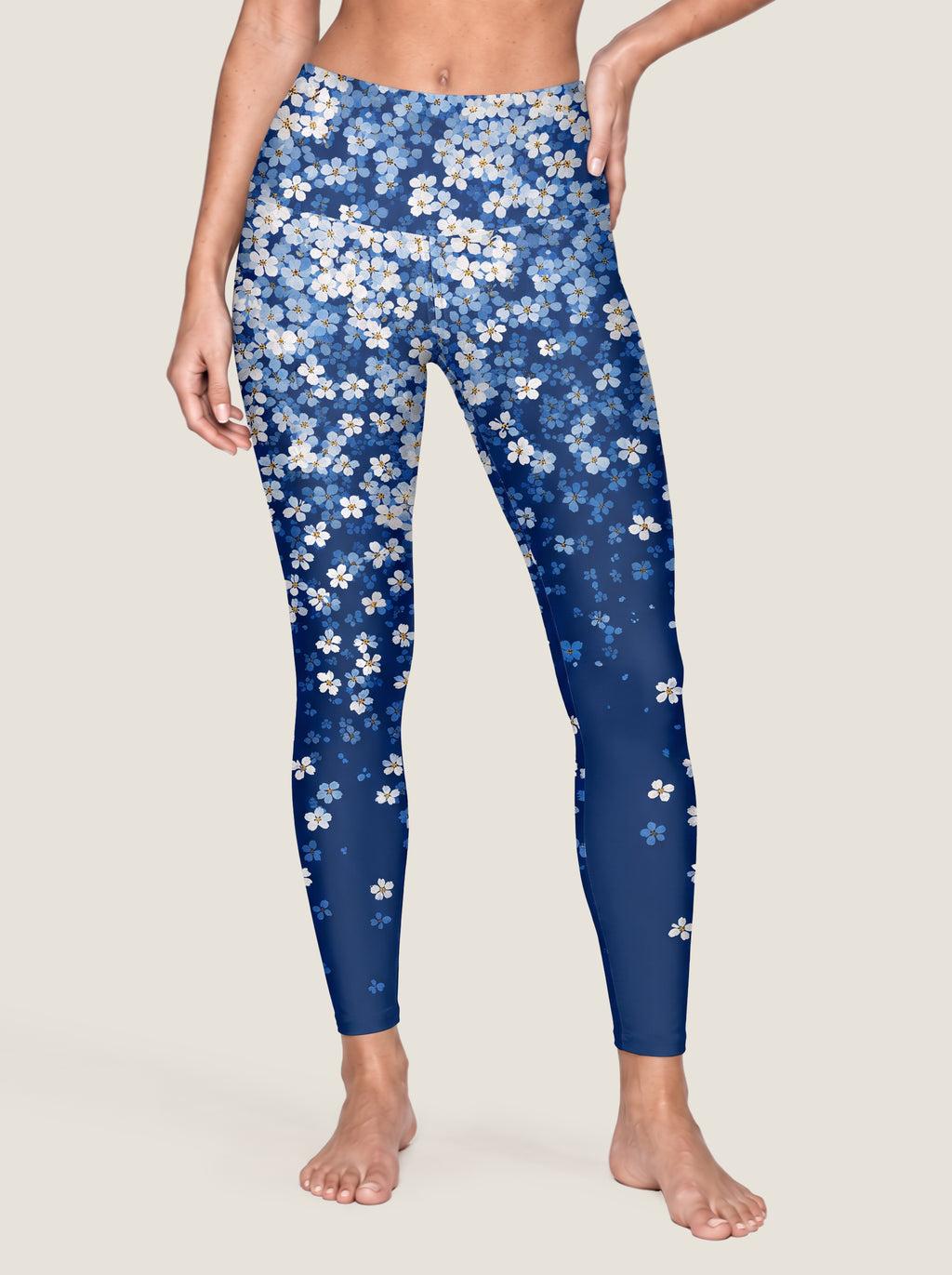 Blue Blossom Floral Sports Bra Set