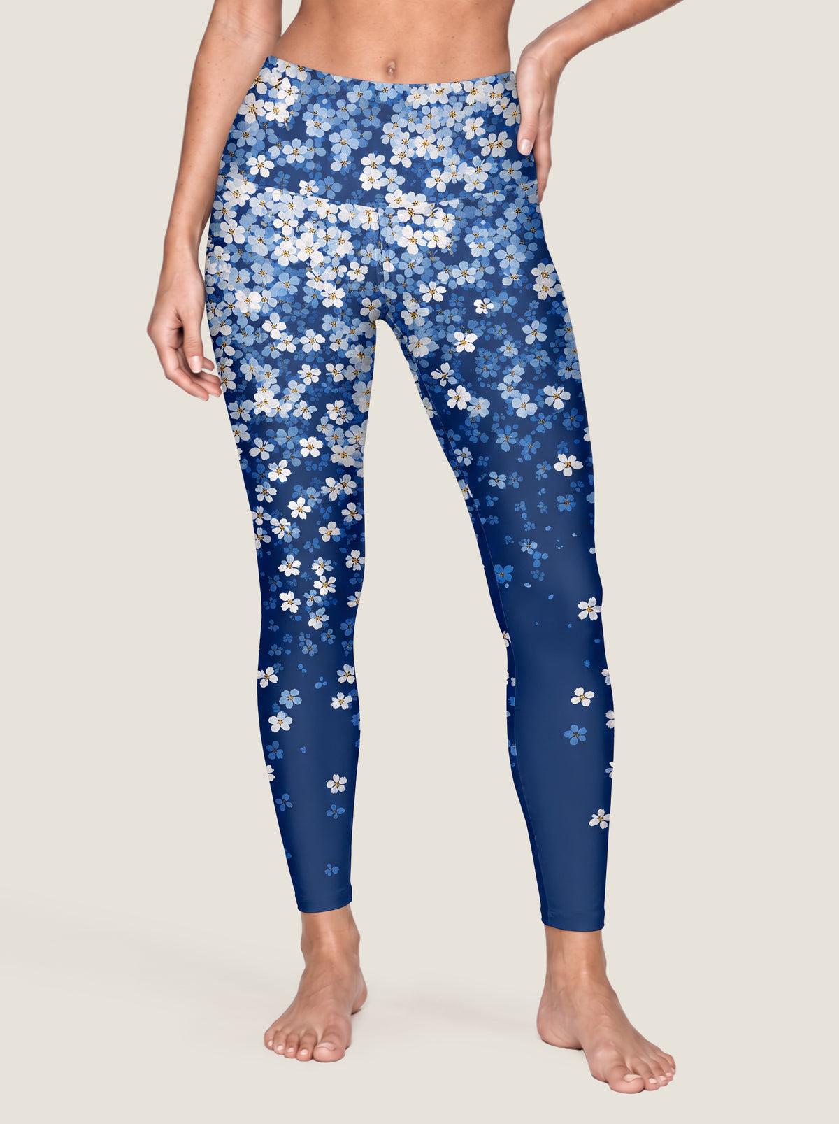 Blue Blossom Floral Sports Bra Set