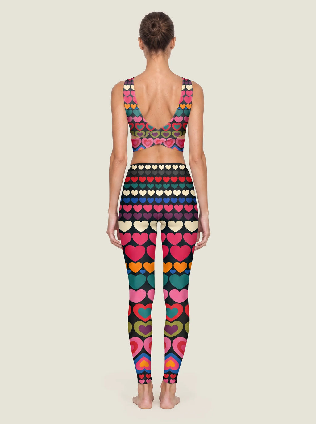 Rainbow Heart Parade High-Rise Leggings Set