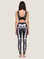 Gothic Skeleton Rose Sports Bra Set