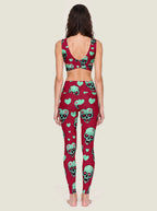Sweetheart Skull Halloween Sports Bra Set