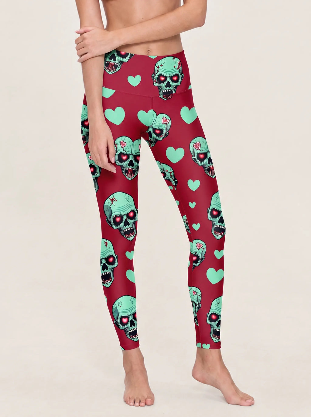 Sweetheart Skull Halloween Sports Bra Set