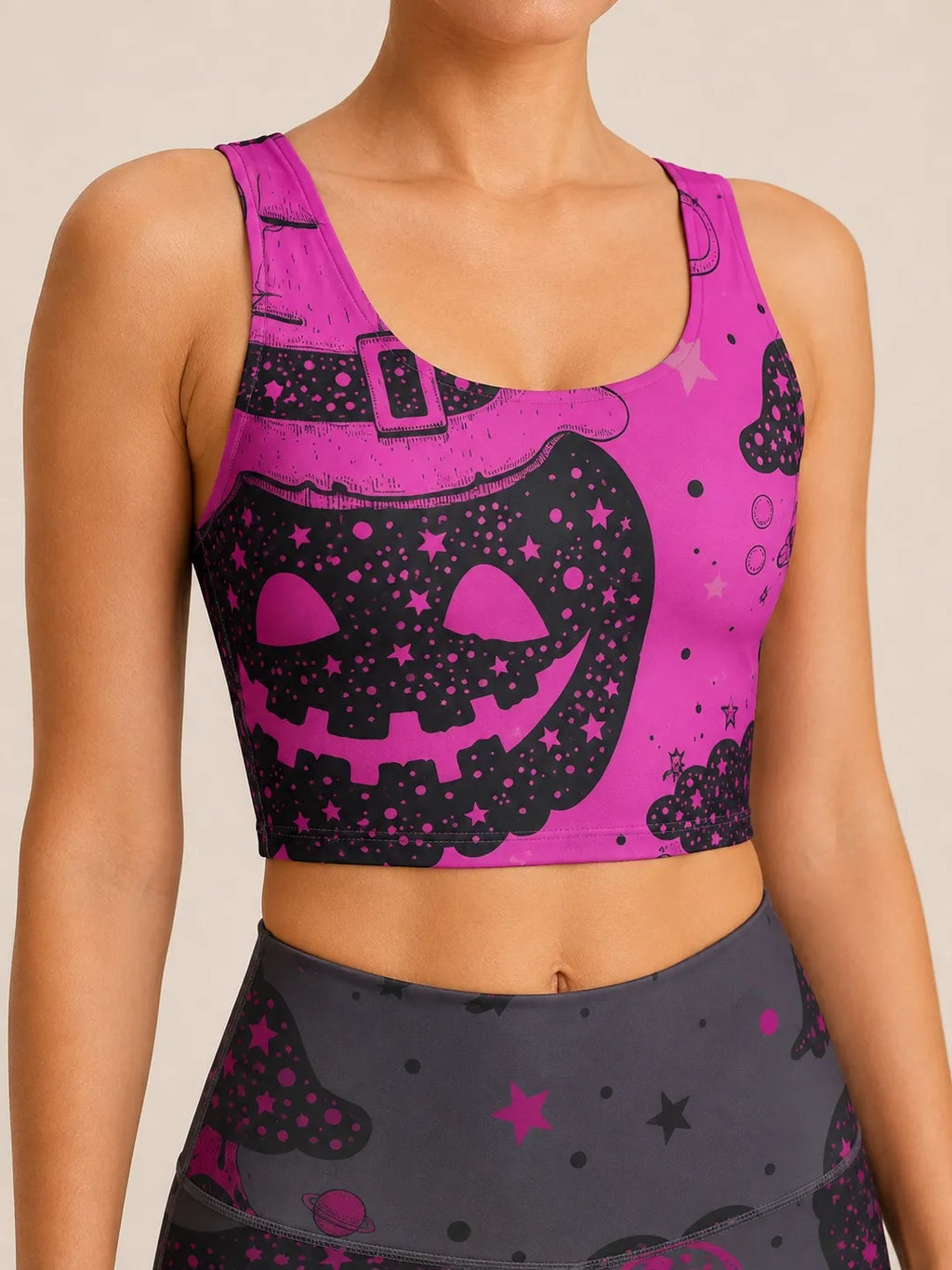 Midnight Magic Halloween Sports Bra Set