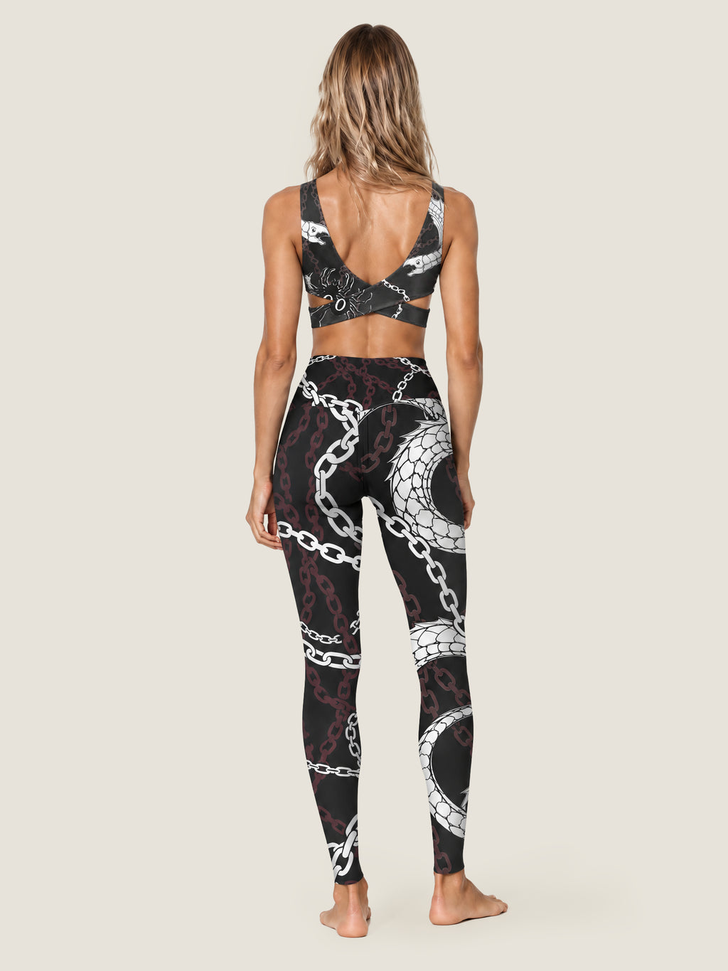 Anatomical Heart Chain Sports Bra Set