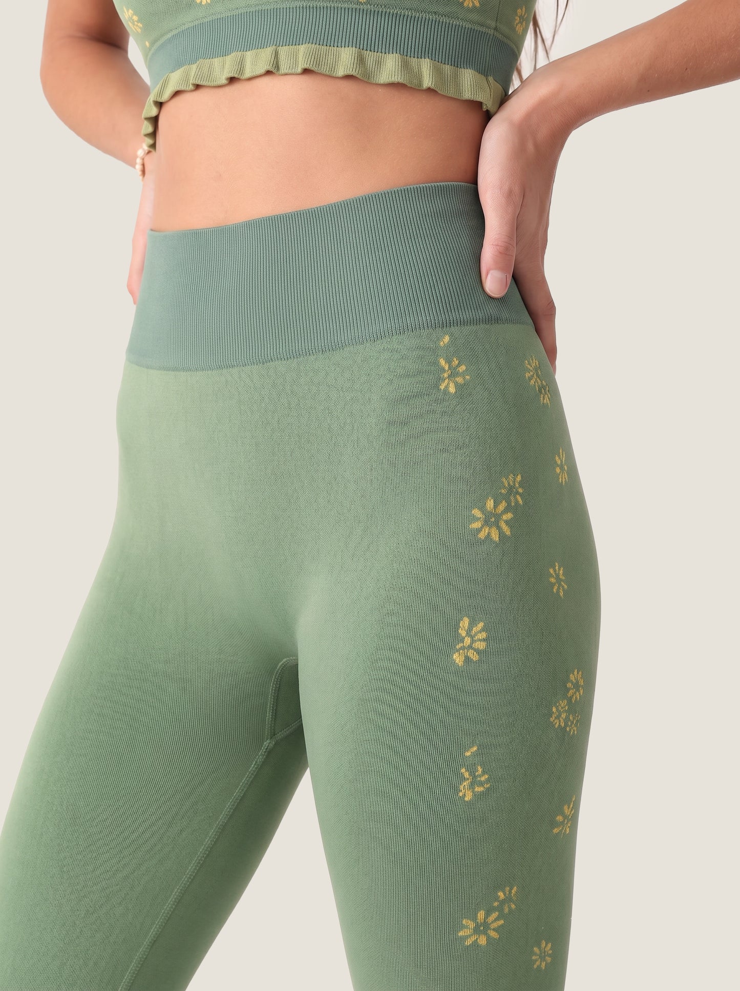 Daisy Jacquard Seamless Leggings
