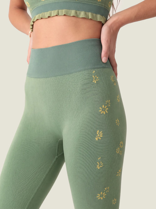 Daisy Jacquard Seamless Leggings